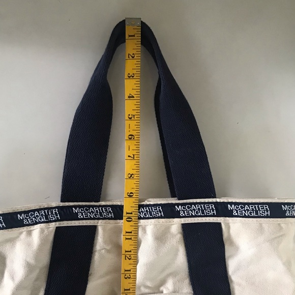 Canvas Tote Zip closure Cream/Navy McCarter&English - Picture 9 of 10